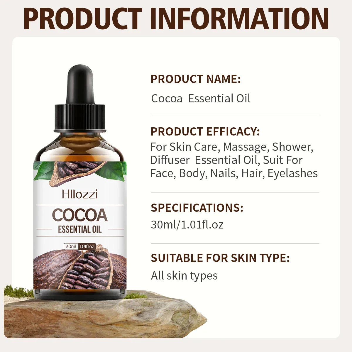 Cocoa Essential Oil for Face & Body