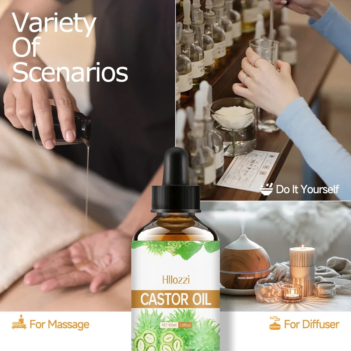 Castor Essential Oil for Face & Body