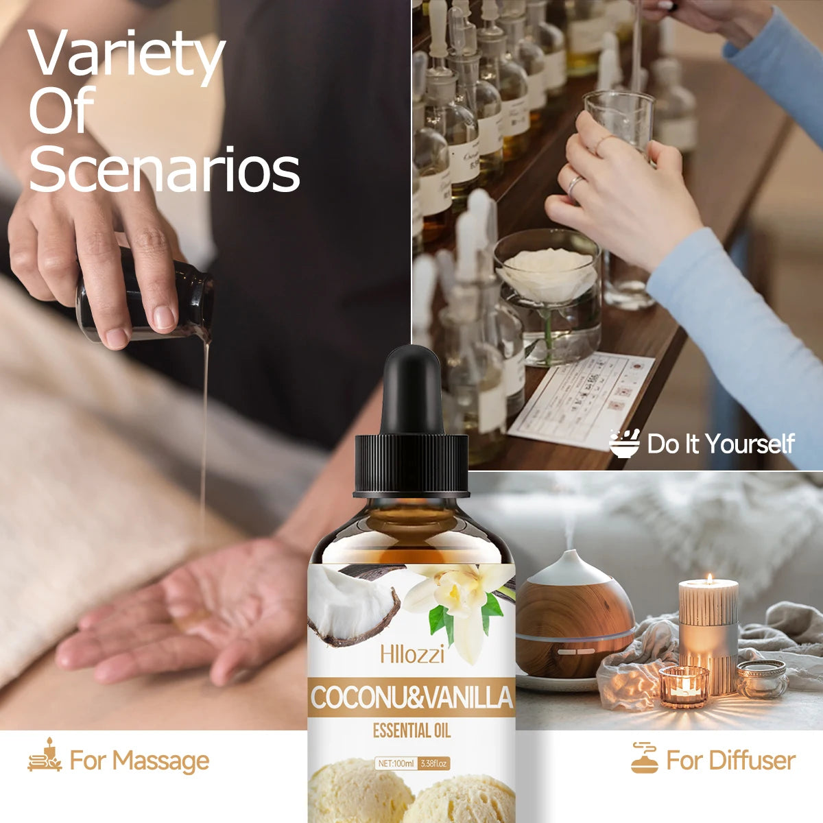 Coconut & Vanilla Essential Oil for Face & Body